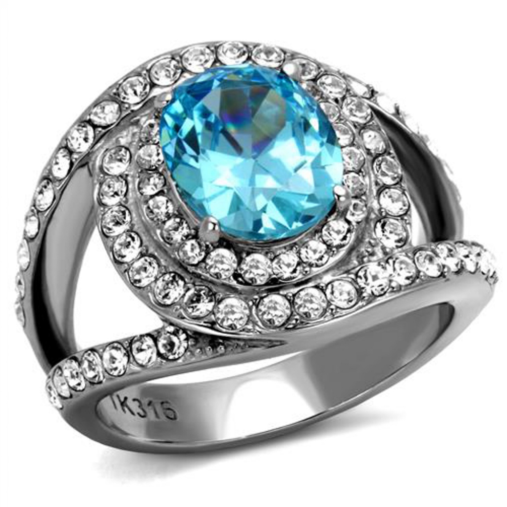 368 Ct Zircona Stainless Steel Engagement Ring